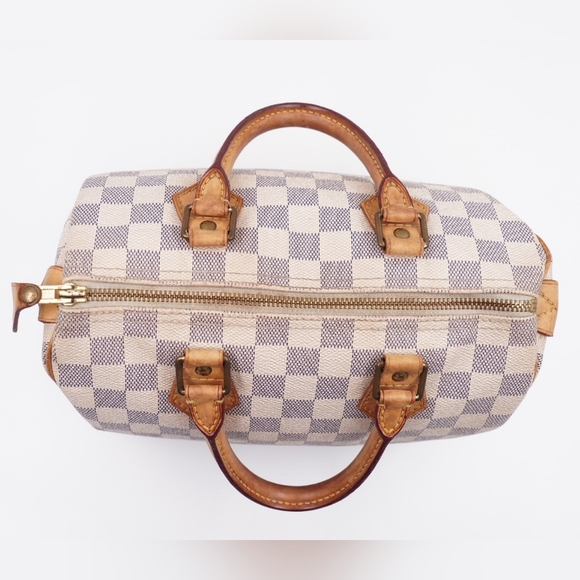 CA02 💚 Louis Vuitton Damier Azur Speedy 25 Handbag - Picture 4 of 15
